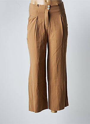Pantalon 7/8 taille haute taille haute beige VERO MODA femme
