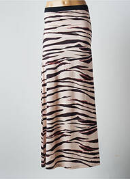 Jupe longue coupe droite beige HBT femme