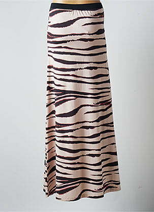 Jupe longue coupe droite beige HBT femme