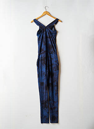 Salopette poches fines bretelles bleu HBT femme