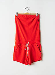 Combishort poches sans manche orange HBT femme