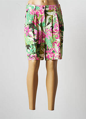 Bermuda taille élastique taille haute vert ONLY femme
