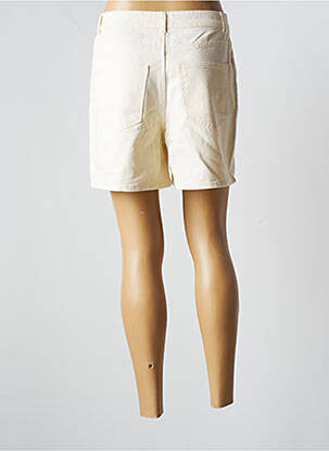 Short fermeture zippée sous rabat boutonné taille haute beige PIECES femme