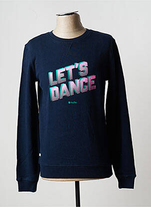 Sweat-shirt tissage jersey manches longues bleu KULTE homme