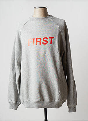 Sweat-shirt sérigraphie floquée manches longues gris MINIMUM homme