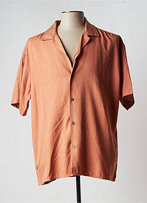Chemise manches courtes orange JACK & JONES pour homme