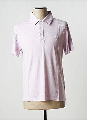 Polo tissage jersey manches courtes violet HERO SEVEN homme