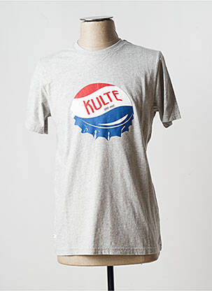 T-shirt tissage chiné manches courtes gris KULTE homme