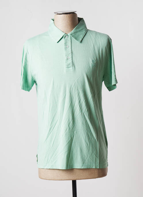 Polo tissage jersey manches courtes vert HERO SEVEN homme