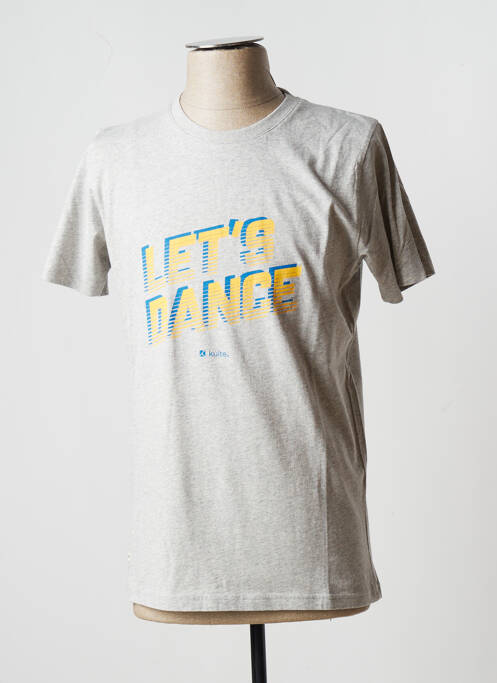 T-shirt tissage chiné manches courtes gris KULTE homme