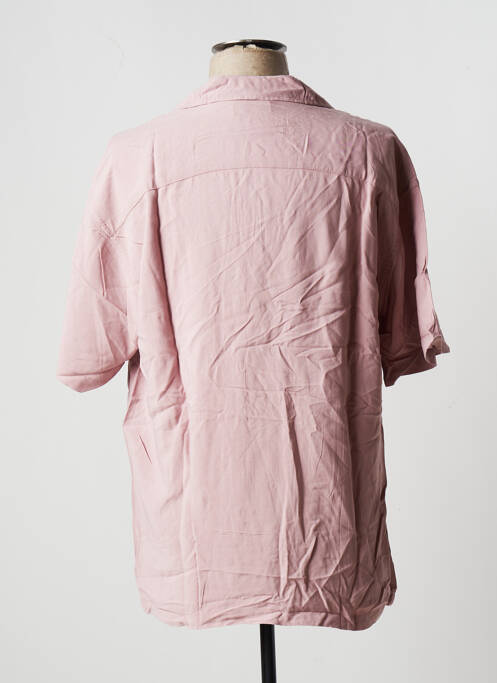 Chemise manches courtes rose JACK & JONES pour homme