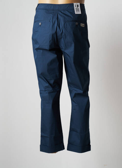Pantalon slim fermeture zippée sous rabat boutonné taille normale bleu HERO SEVEN homme