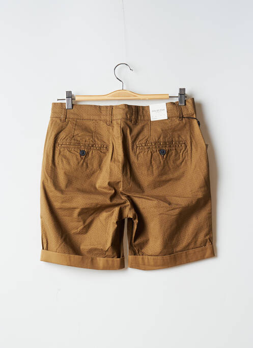 Bermuda stretch taille normale marron SELECTED homme