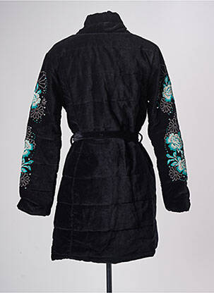 Manteau long coupe cintrée sans capuche noir LA FIANCEE DU MEKONG femme