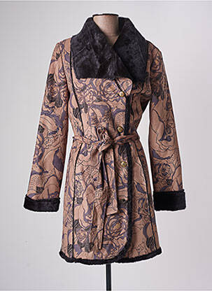 Manteau long coupe cintrée sans capuche beige LA FIANCEE DU MEKONG femme