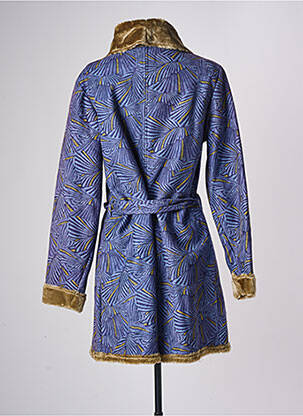 Manteau long coupe cintrée sans capuche bleu LA FIANCEE DU MEKONG femme