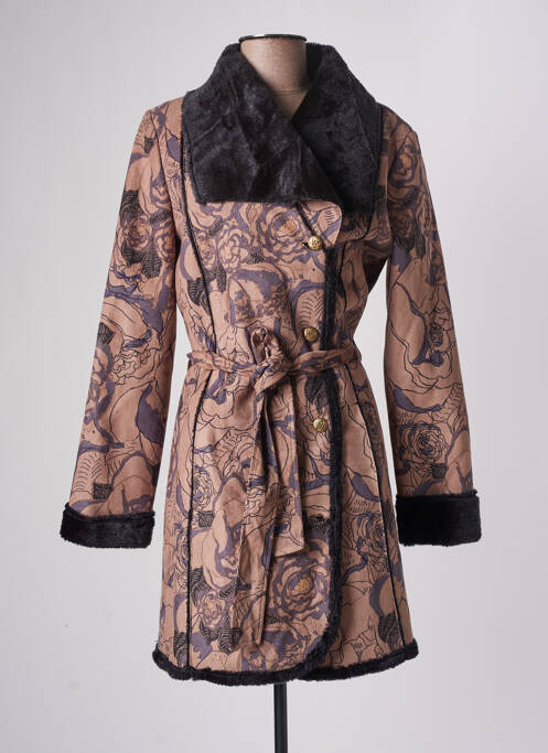 Manteau long coupe cintrée sans capuche beige LA FIANCEE DU MEKONG femme