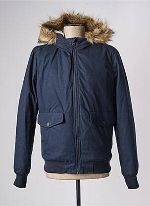 Doudoune poches a capuche bleu BONOBO homme