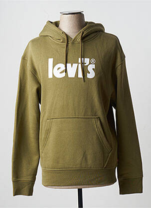 Sweat-shirt à capuche tissage jersey manches longues vert LEVI'S homme