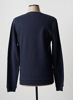 Pull finition bords-côtes manches longues bleu BONOBO homme
