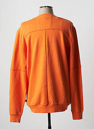 Pull finition bords-côtes manches longues orange SIX VALVES homme