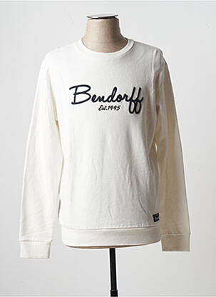 Pull finition bords-côtes manches longues beige BENDORFF homme