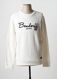 Pull finition bords-côtes manches longues beige BENDORFF homme