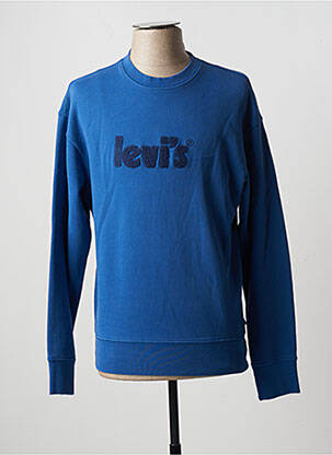 Pull finition bords-côtes manches longues bleu LEVI'S homme
