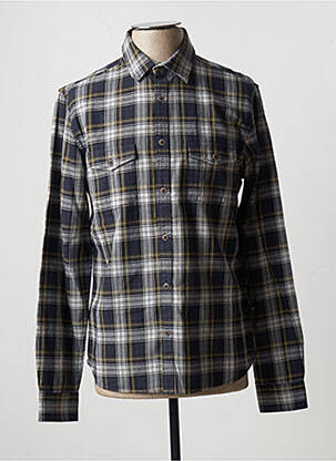 Chemise manches longues poches poitrine bleu BONOBO homme