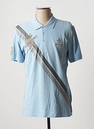 Polo sérigraphie manches courtes bleu JEAN-LOUIS SCHERRER homme