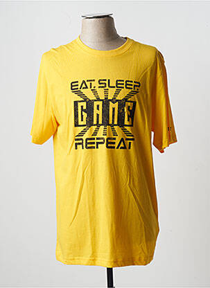 T-shirt coupe droite manches courtes jaune HERO BY JOHN MEDOOX homme