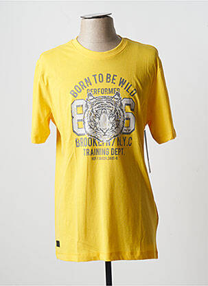 T-shirt coupe droite manches courtes jaune HERO BY JOHN MEDOOX homme