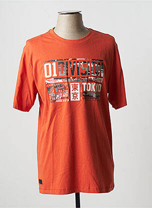 T-shirt orange HERO BY JOHN MEDOOX pour homme