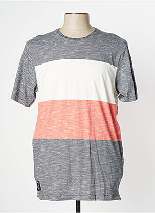 T-shirt coupe cintrée manches courtes bleu HERO BY JOHN MEDOOX homme