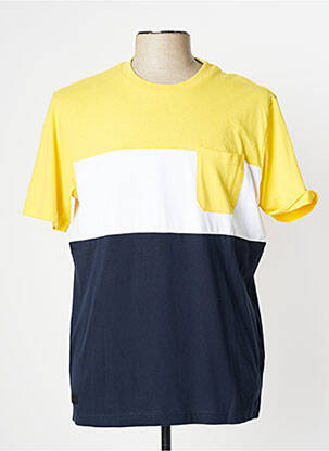 T-shirt coupe cintrée manches courtes jaune HERO BY JOHN MEDOOX homme