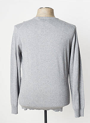 Pull stretch manches longues gris DAN JOHN homme