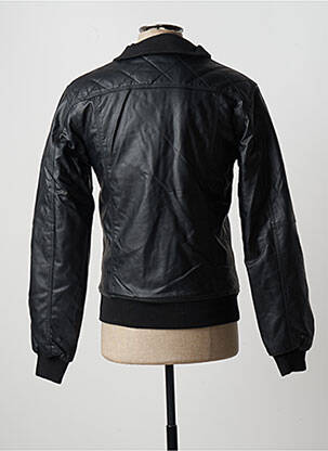 Blouson finition bords-côtes noir LIBERTO homme