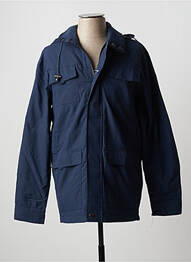 Parka poignets pressionnés a capuche bleu DAMART homme