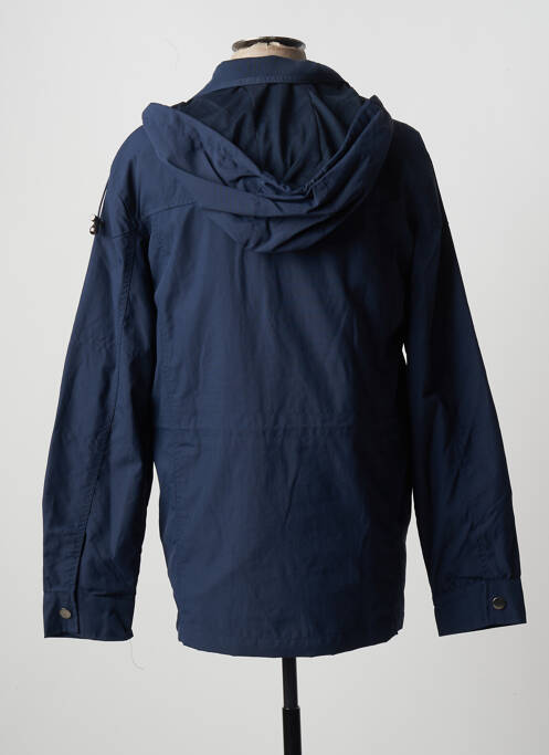 Parka poignets pressionnés a capuche bleu DAMART homme