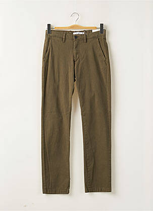 Pantalon chino stretch taille normale vert CELIO homme