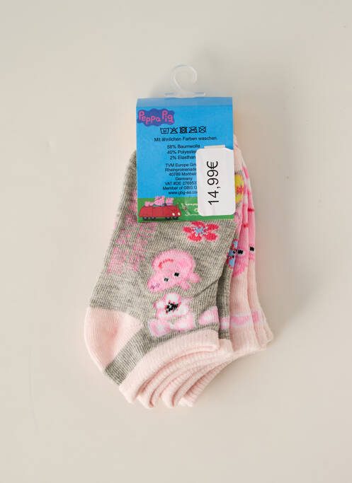 Chaussettes rose PEPPA PIG pour fille