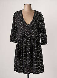 Robe courte manches 3/4 manches 3/4 noir VINTAGE LOVE femme