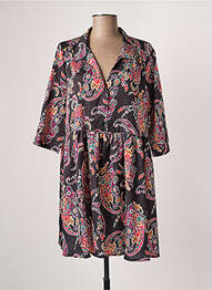 Robe courte manches 3/4 manches 3/4 noir VINTAGE LOVE femme