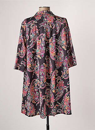 Robe courte manches 3/4 manches 3/4 noir VINTAGE LOVE femme