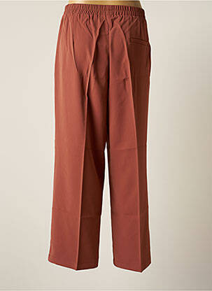 Pantalon droit tissage crêpe taille normale marron GRACE & MILA femme