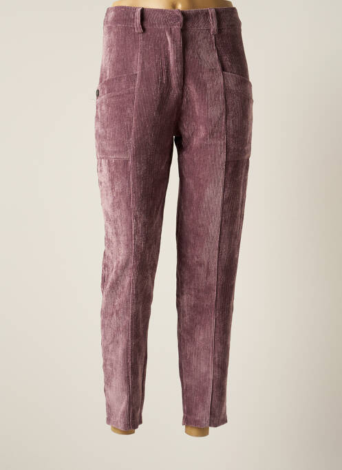 Pantalon droit violet PAKO LITTO pour femme