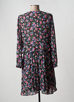Robe mi-longue coupe fluide manches longues noir SEASON femme