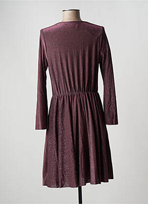 Robe mi-longue coupe fluide manches longues rose SENES femme