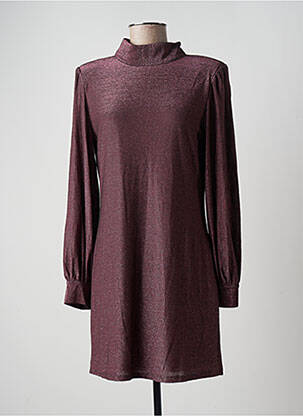 Robe mi-longue coupe fluide manches longues rose SENES femme