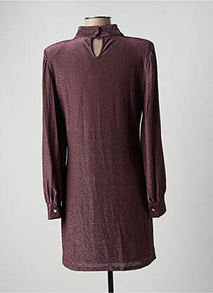 Robe mi-longue coupe fluide manches longues rose SENES femme